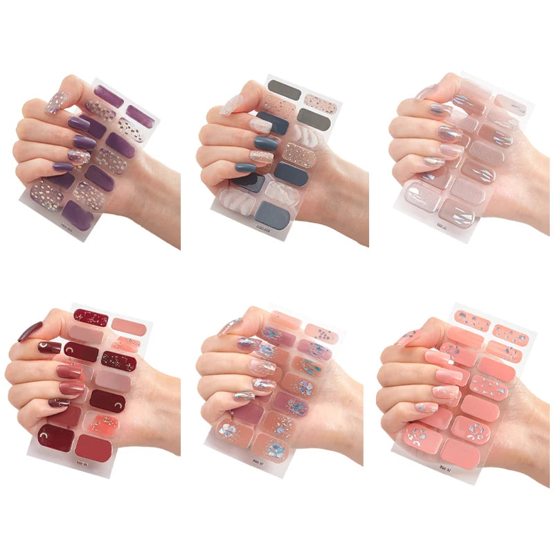 Nail Stickers Fashion Polish Self Adhesive Manicure Decoracion Strips Qme
