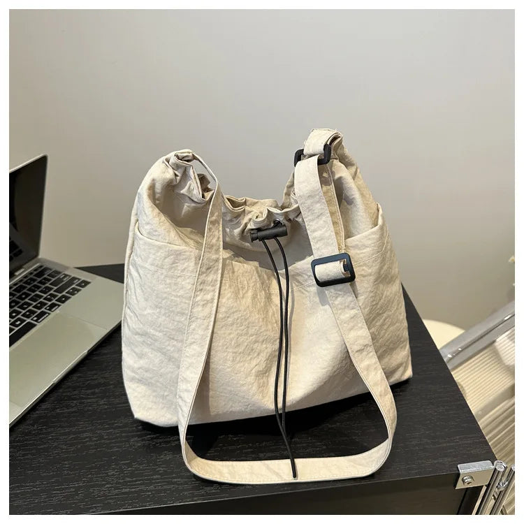 HOMEFISH Large Capacity Versatile Shoulder Bag Women's Summer Popular Qme Khaki