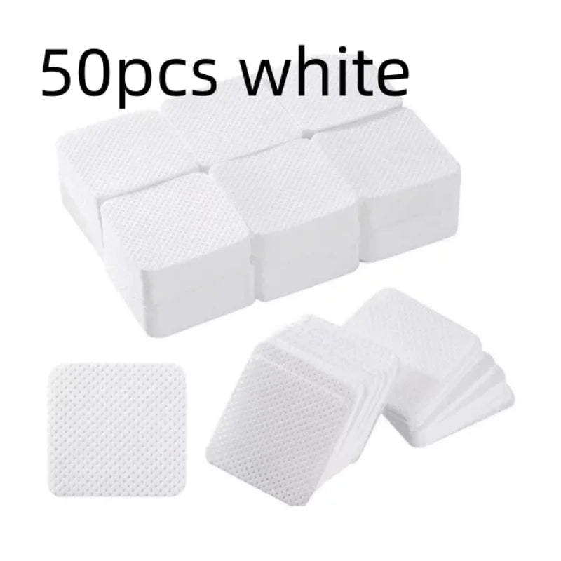 Wipes Napkins Remover Gel Plum Blossom Shape Nail Wipes Nail Manicure Pedicure Pads Art Cleaning Tools Tips Nail Polish Remover Qme 50pcs white