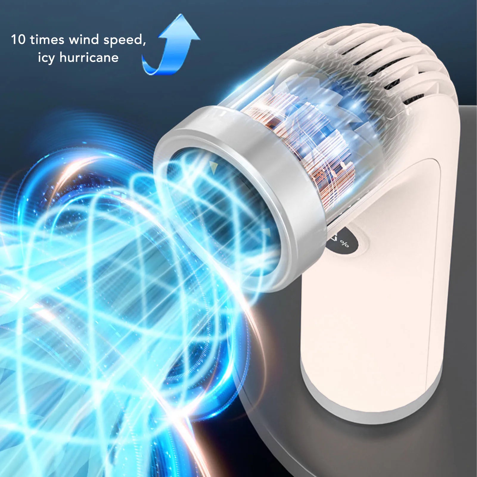 Bladeless Handheld Cooling Fan Smart Push Button Digital Display Rechargeable Handheld Bladeless Fan Versatile for Outdoor Use Qme