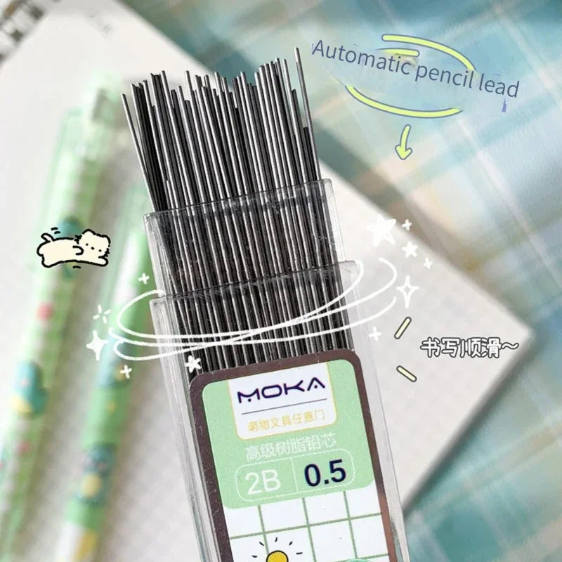 Kawaii Mechanical Pencil set 0.5/0.7mm 2B Refill Cute Cartoon Automatic Pencils School Office Supplies Child Gift Statione Qme