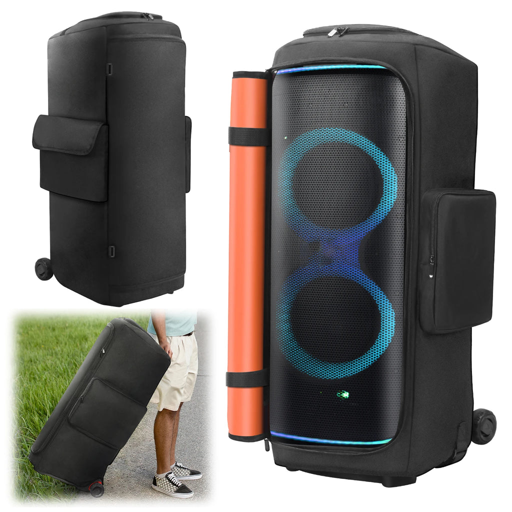 For JBL Partybox 720 Portable Speaker Dust Case with Mic Pocket Padded Speaker Protective Cover Wear-Resist Speakers Accessories Qme