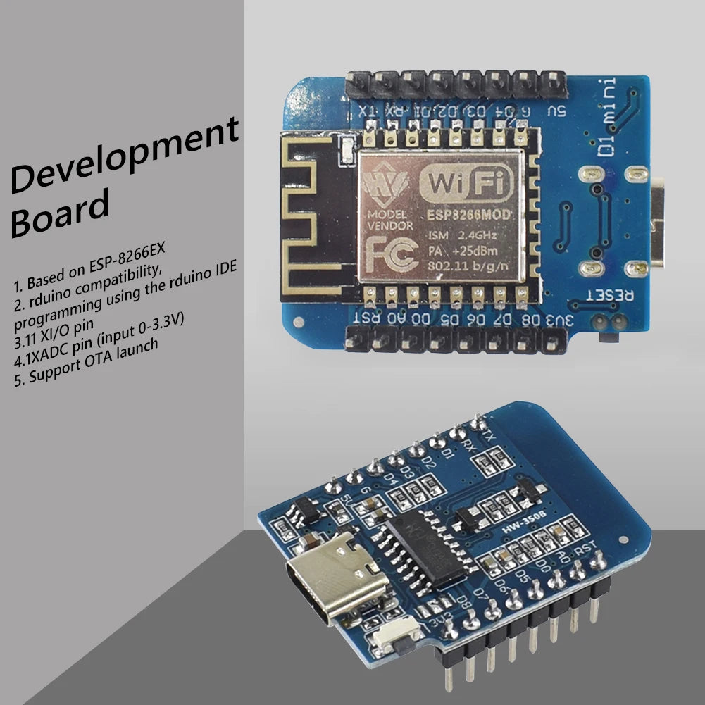 ESP8266 ESP-12F D1 Mini WIFI Development Board NodeMCU Lua D1 Mini WIFI Development Board NodeMCU Lua Module for Arduino Qme