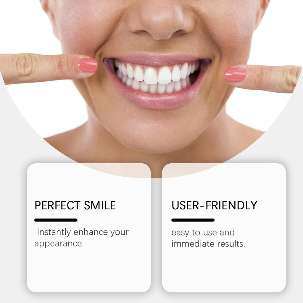 Temporary Denture Reliner Kit Cover Missing Broken Teeth Upper and Lower Dental Veneers Enhance Aesthetics Fake Tooth Oral Care Qme