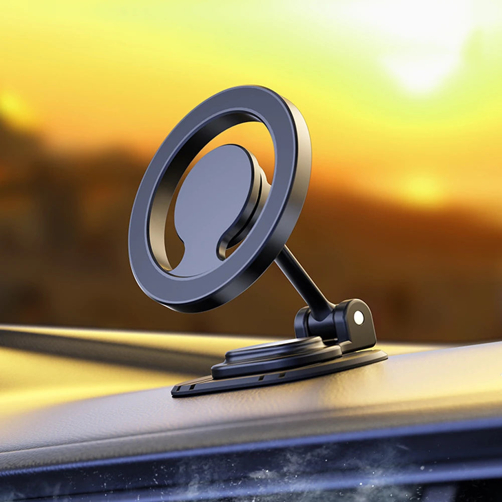 Magnetic Car Phone Holder Mount 360 Rotation Foldable Vehicles Mobile Support Car Phone Holder Stand for iPhone 15 14 13 ProMax Qme