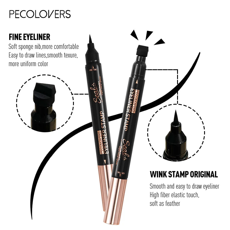 2 in1 Eyeliner Stamp Pencil Double-ended 3 Fine Eyeline Wink Qme