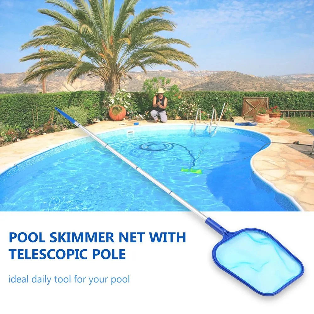 Professional Leaf Rake Deep Bag Swimming Pool Cleaning Nets Spa Rubbish Skimmer Pool Net Pool Cleaning Net Piscina Accessories Qme