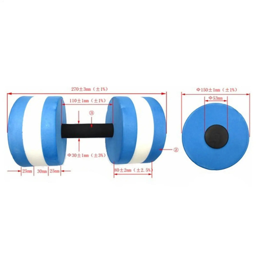 Water Dumbbells For Pool Exercise Floating Water Weights EVA Foam Pool Weights Lightweight Water Fitness Barbells Hand Bar Qme