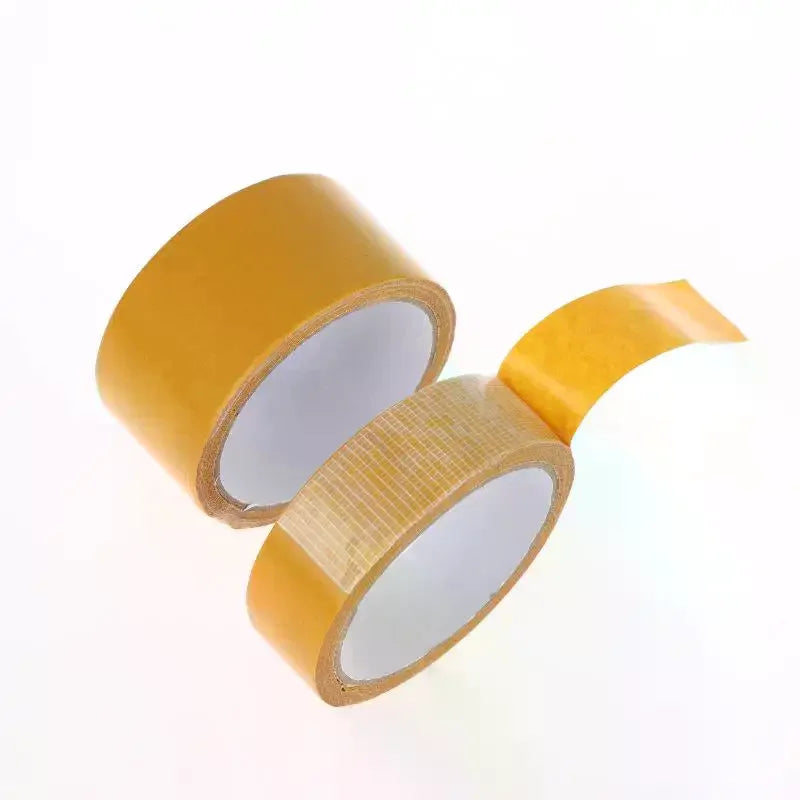 Super Traceless Carpet Adhesive Double Sided Cloth Base Tape With Strong Fixation High Viscosity For Waterproof Translucent Mesh Qme