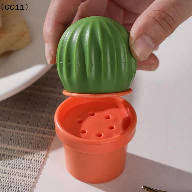 Creativity Cactus-shaped Seasoning Bottle Lid Plastic Salt Jar Qme