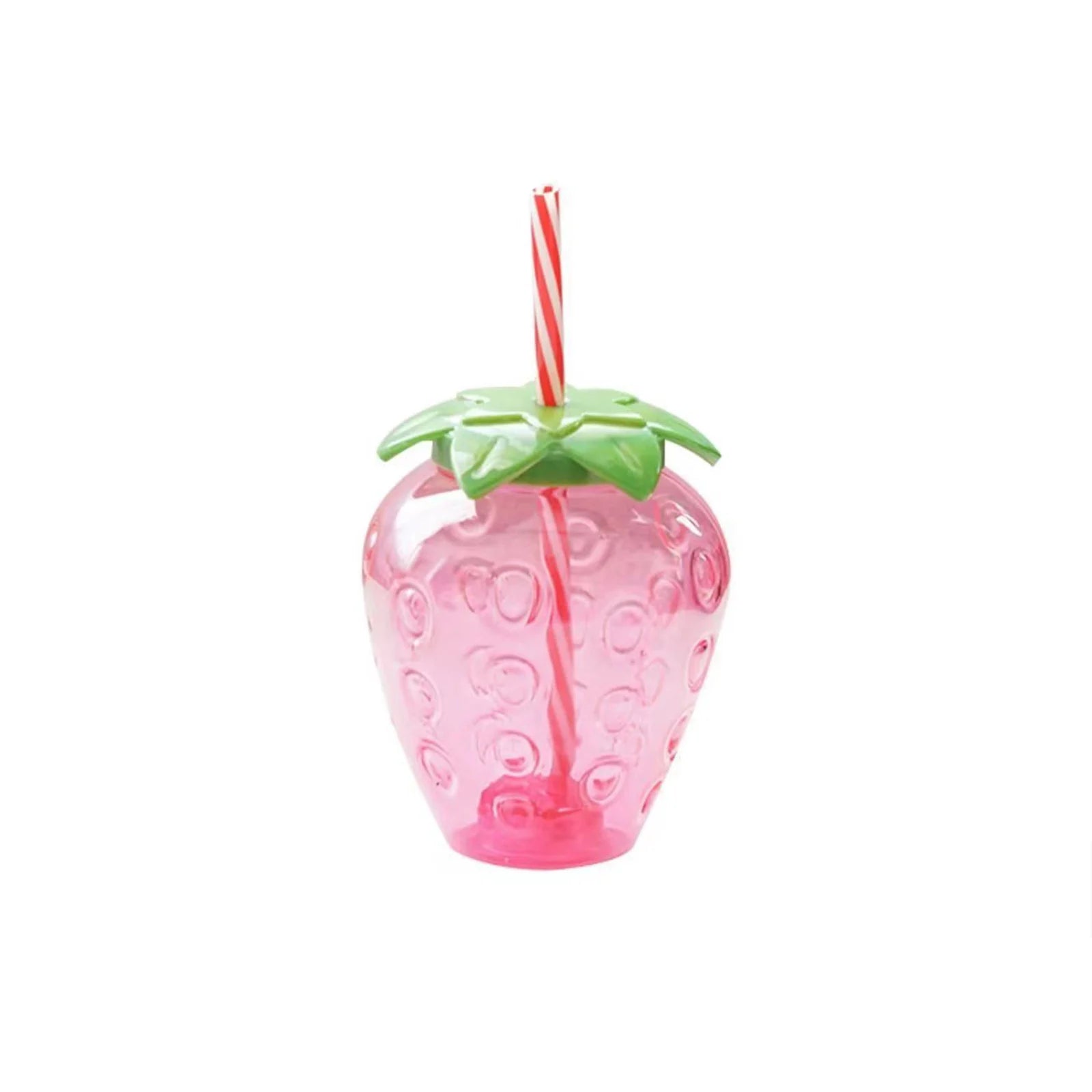 Plastic Strawberry Straw Casual Milk Tea Cup Office School Portable Water Bottle Creative Holiday Gift (Cannot Put Hot Water) Qme