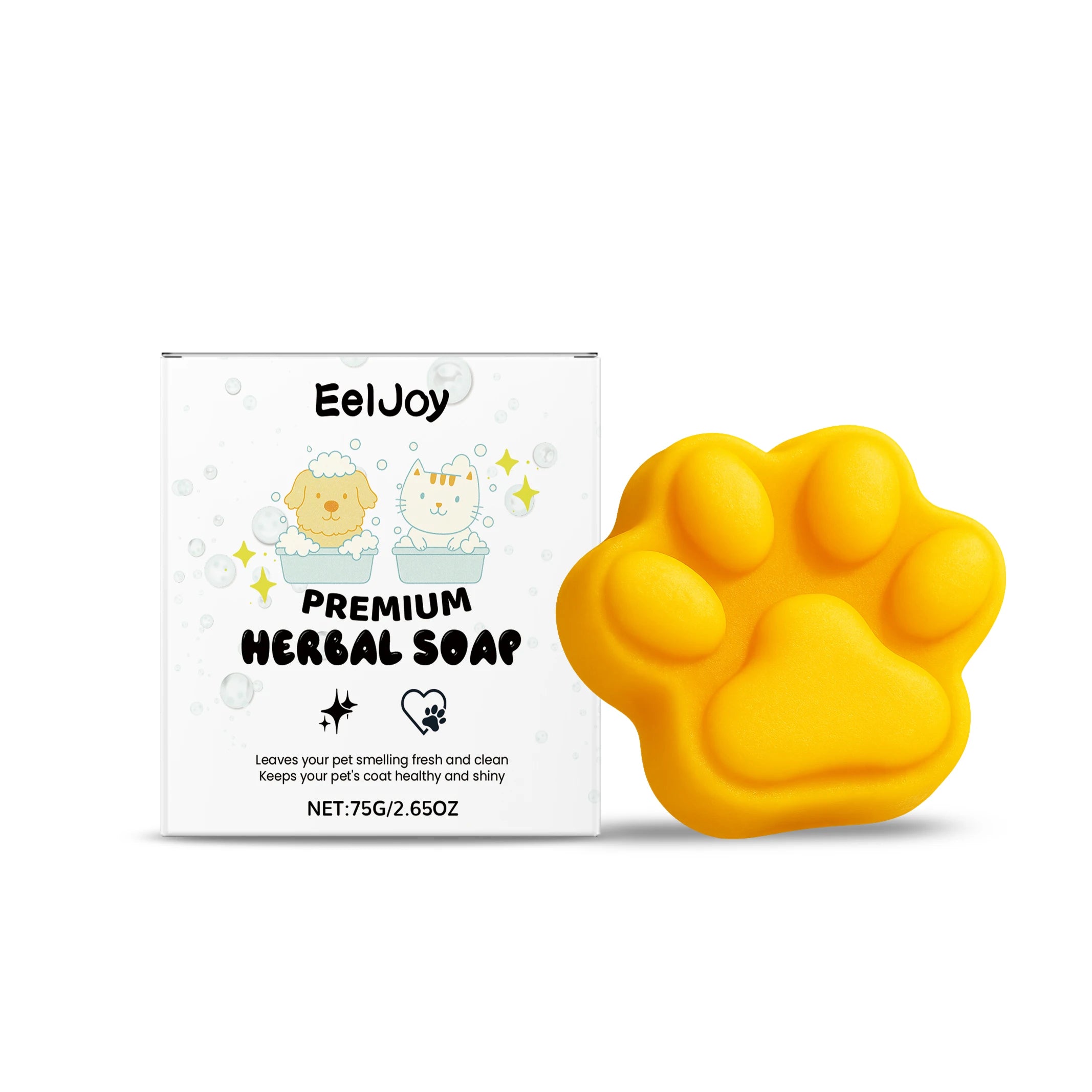 EelJoy Pet Soap Plant Ingredients Daily Cleaning Cat and Dog Body Hair Removal Odor Fresh Soap Qme 1pc