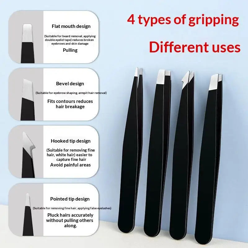 Stainless Steel Eyebrow Tweezers Ultimate Precision Beauty Tools Qme