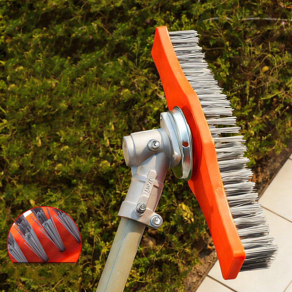 Lawn Mower Cleaning Brush High-Efficiency Adjustable Handle Weed Remover Tool for Deck Garden Yard Floor Patio Farm Tile Grout Qme