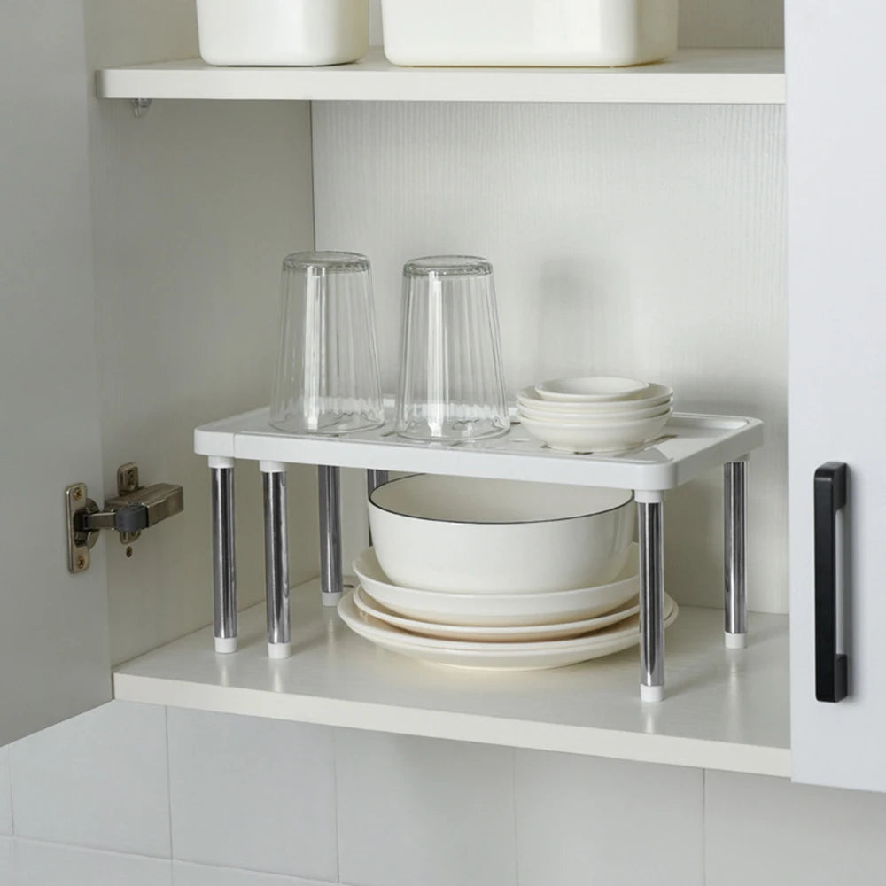 Spice Bottle Rack Storage Kitchen Spice Rack Retractable Cabinet Retractable Lengthened Drain Bowl Rack Home Organizer Qme