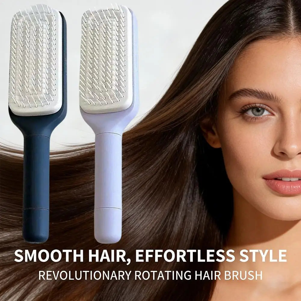Rotatable Self Cleaning Hair Brush Massage Air Cushion Comb Magic Retractable Self-Cleaning Massage Brush Telescopic Comb Qme