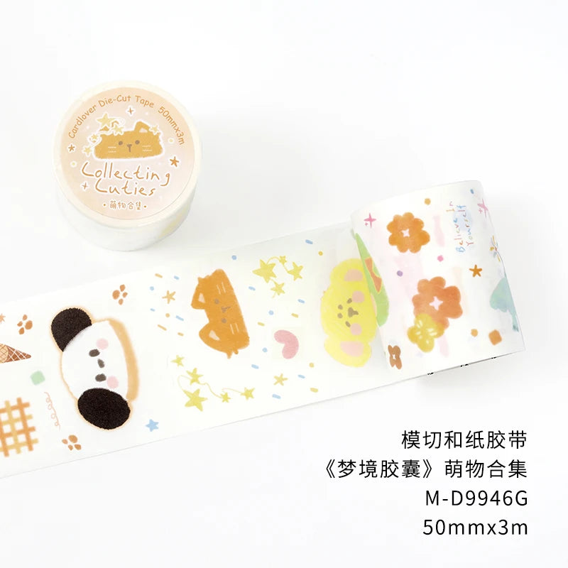 5x300cm Creative Fruit Dream Washi Tape for Collage Junk Journal Scrapbooking diy Card Decoration Masking Tapes Stickers Qme C3