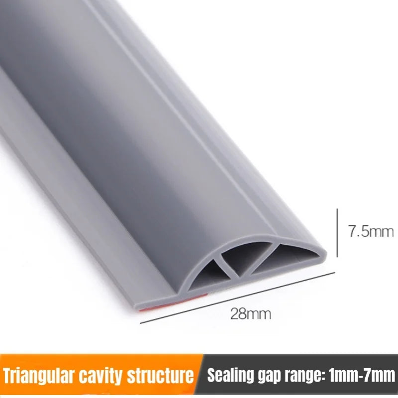 2M Sliding Window Sealing Strip Silicone Rubber Triangular P-type Windproof and Soundproof Strip Door Sealing Gap Filling Strip Qme Triangle P-type 2m