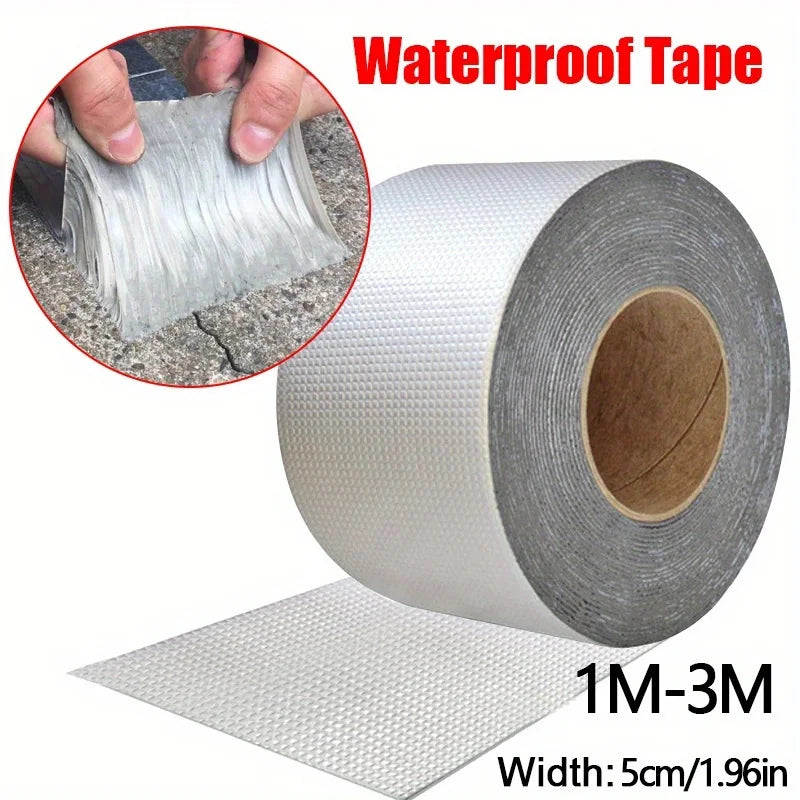 1 Roll Premium Waterproof Aluminum Foil Tape - High Temperature Resistance For Wall, Pool, Roof Crack & Duct Repair Sealing Qme