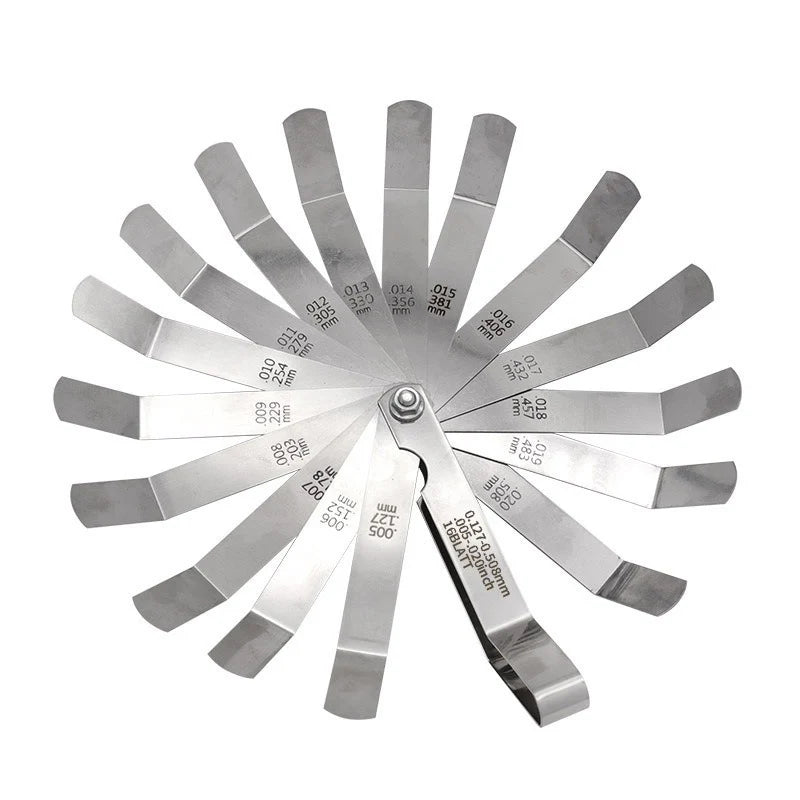 16 Blades 0 127 Feeler Gauge Metric Gap Filler Gage Measurment Tool Qme 1