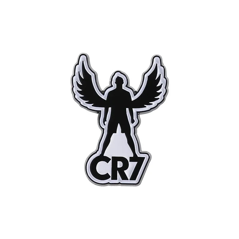 Football Star Surrounding Enamel Pins Letters Cr7 Football Club Messi 10 As Lapel Metal Badge Brooch Jewelry Gift In Wholesale Qme style 4