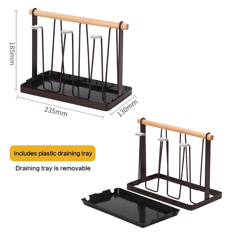 Drain Tray Mug Organizer Shelf Standing Bottle Holderhigh Durable Qme A6