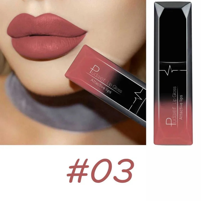 Matte Liquid Lipstick 17 Colors Long Lasting Lip Gloss Velvet Cream Qme 03