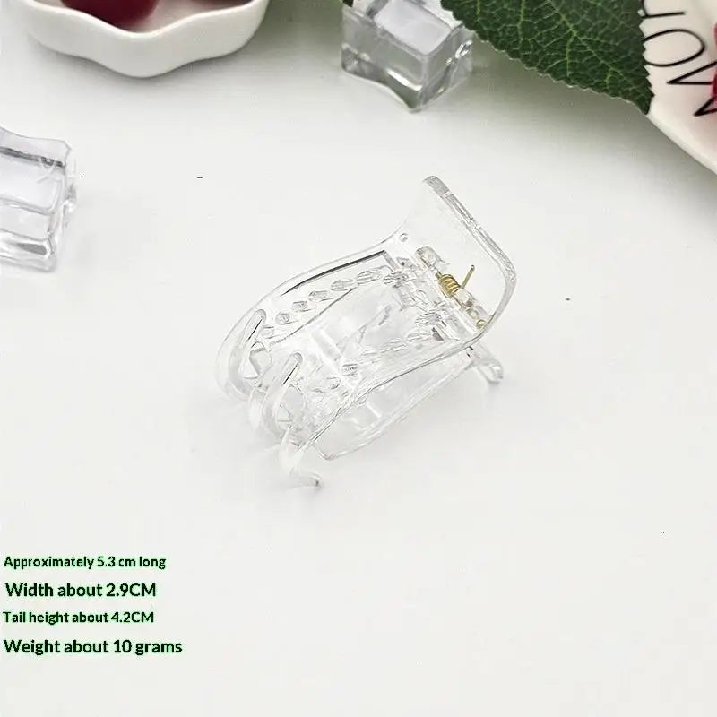 Frosted Kawaii Hair Claw Clip Women Kids Girls Stylish Qme White