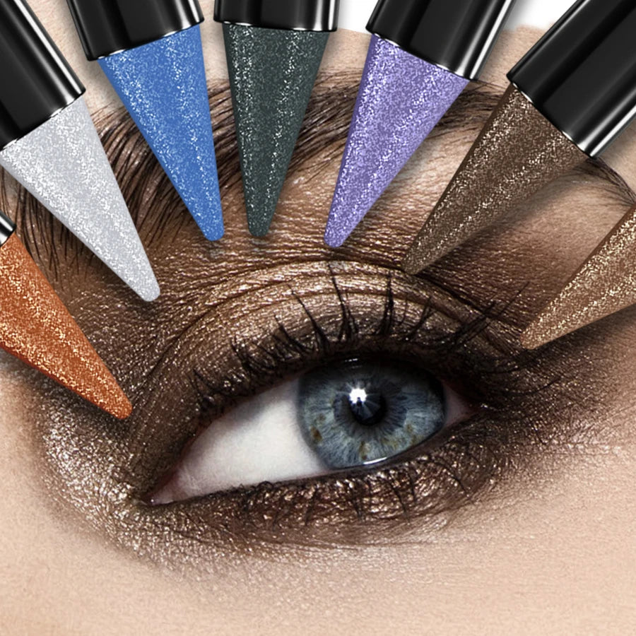 25 Colorful Eyeshadow Stick Blue Brown Green Pencil Gloss Pearlescent Qme