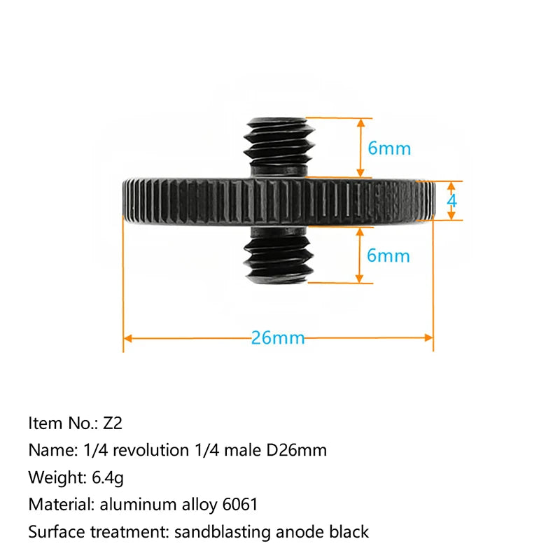 Universal Camera Conversion Screw 1 4 Male 3 8 Dual Nuts Tripod Mount Qme A