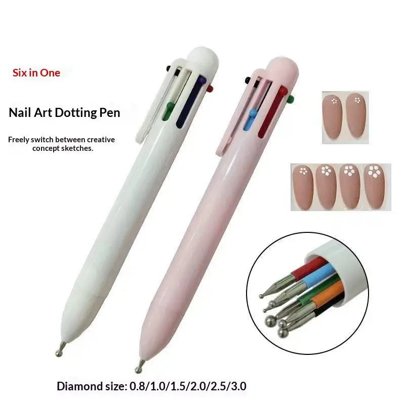 Nail Dotting Pen 1 Versatile Design Creative Art DIY At Home Salon Use Qme