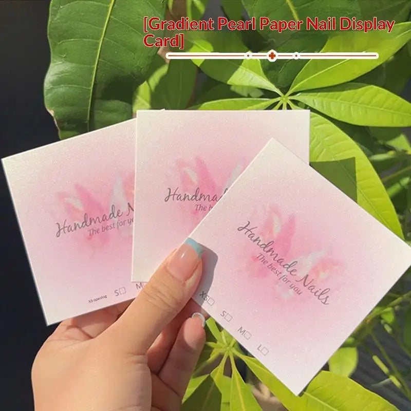 Gradient Pearlescent Nail Display Cards Mark Colorful Design Perfect Qme