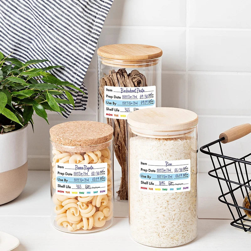 Roll Date Label Self-adhesive Sticker Kitchen Food Stationery Snacks Qme