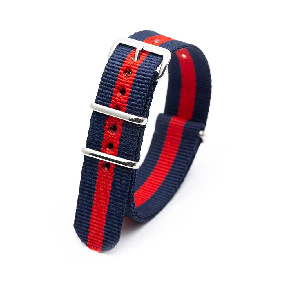 Durable Striped Nylon Wristband Bracelet Watch Band Universal Strap