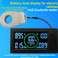 A02F-Color Screen Bluetooth Hall Coulomb Meter Battery Power Display Electric Car RV Voltage Current Power 400A Qme Black White