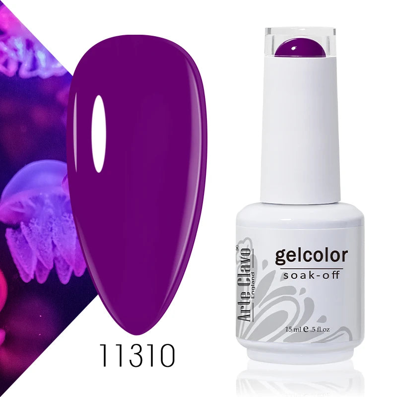 Arte Clavo Solid Gel Nail Polish Rainbow Summer Varnish Soak Off