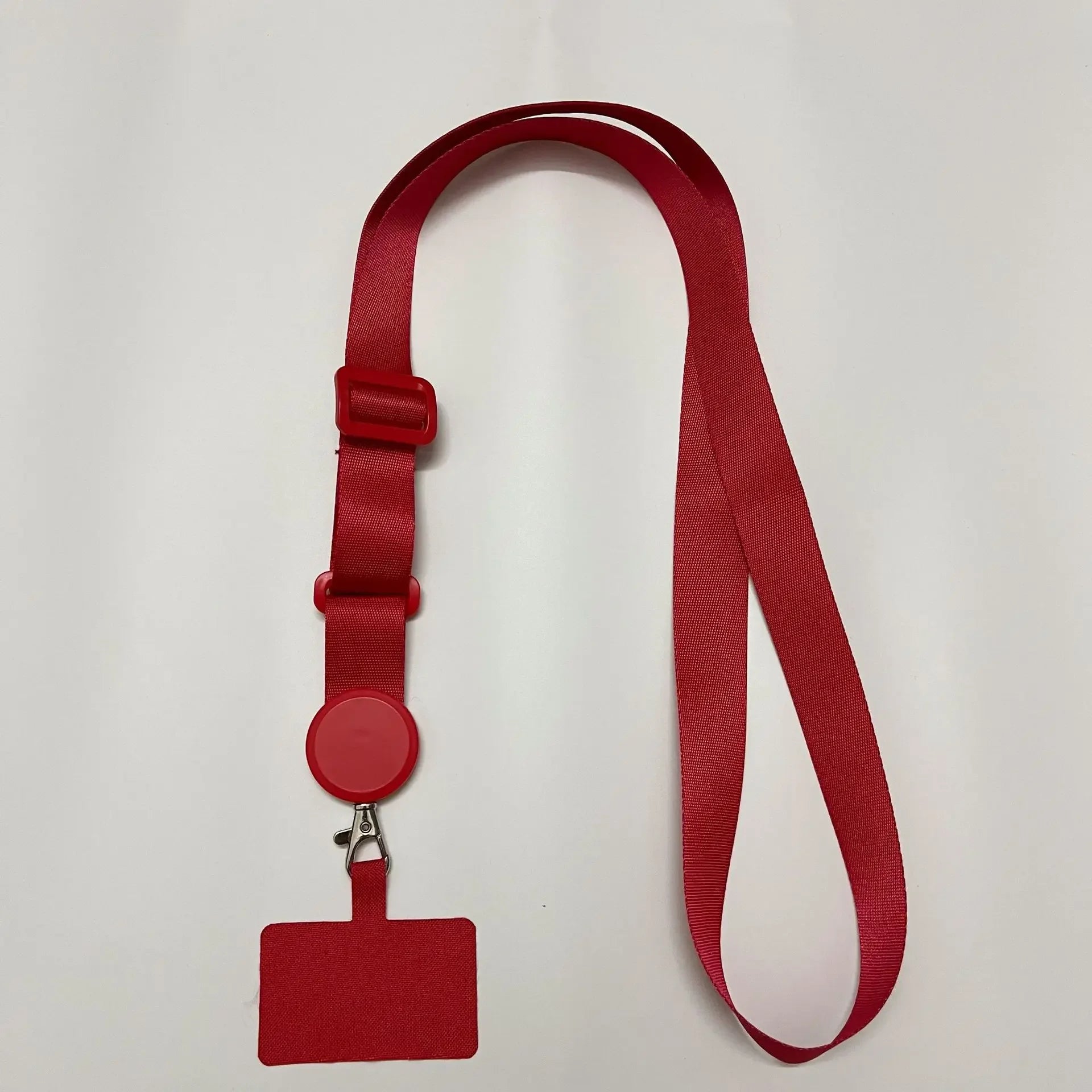 5pcs Anti-Loss Rope - Detachable Work ID Badge Holder Strap for Students & Office, Adjustable Phone Lanyard DIY Qme bright red China Mainland