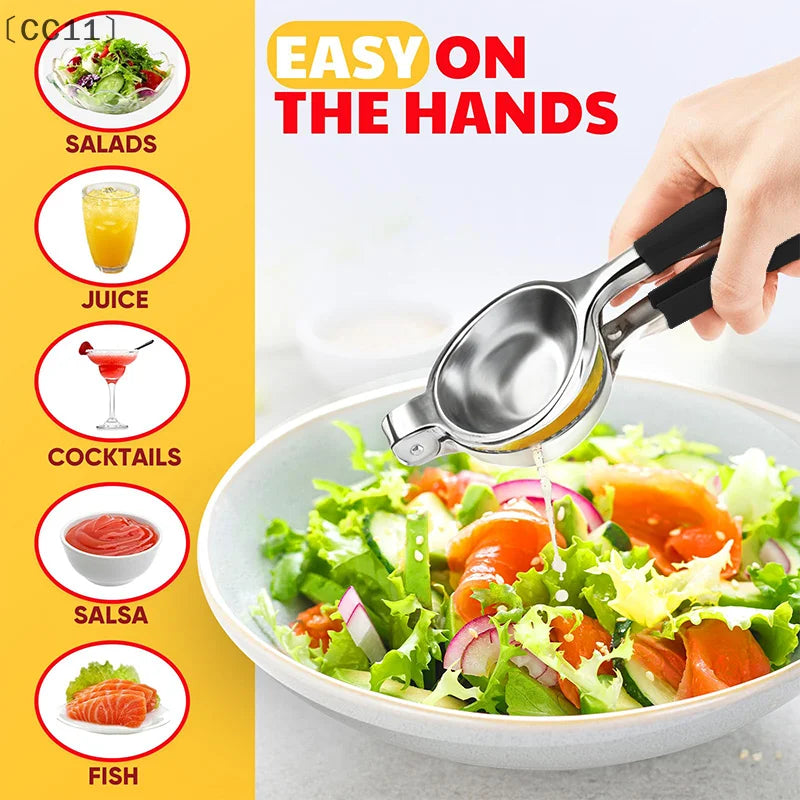 CC11Lemon Squeezer Extra Large Lemon Juicer Stainless Steel Heavy Qme