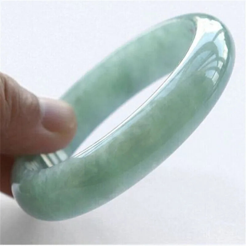 Real Grade A Natural Jade Bangle Women Healing Jewelry Genuine Chinese Jades Stone Bangles Jadeite Bracelet Girlfriend Mom Gifts Qme