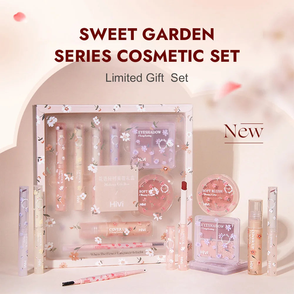 8-Piece Beauty Lipstick Concealer Eyeshadow Eyebrow Blush Makeup Qme V102A