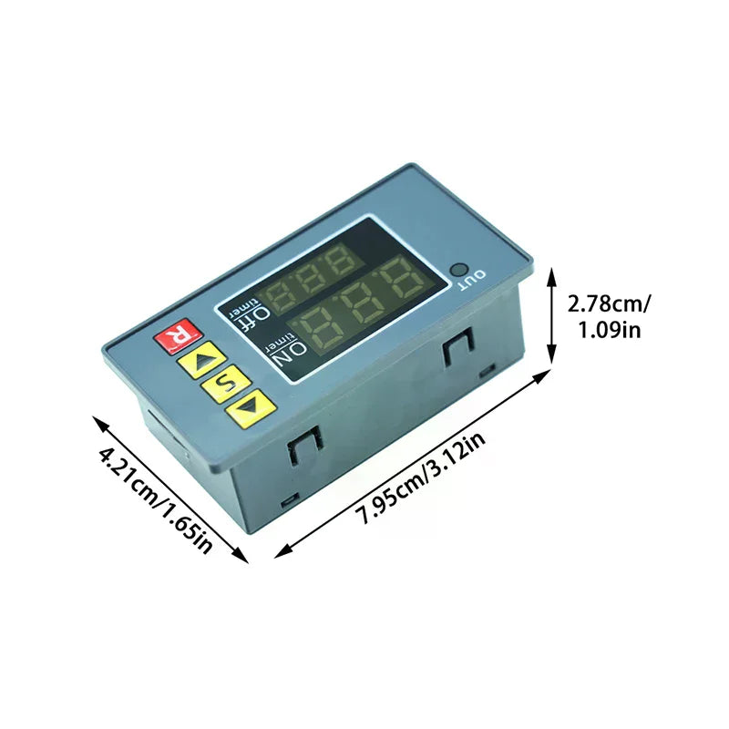 T3231 Cyclic Timing Delay Relay DC12V 24V AC110-220V Red And Blue Dual-Display Delay Relay Module Automotive Timing Relay Switch Qme