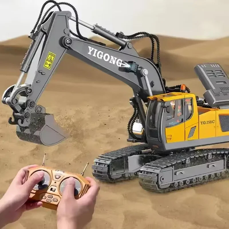 RC Car Children Toy Remote Control Car Toy Boy Radio Control Excavator Dump Truck Bulldozer Electric Grab Pushdozer Kid Toy Gift Qme