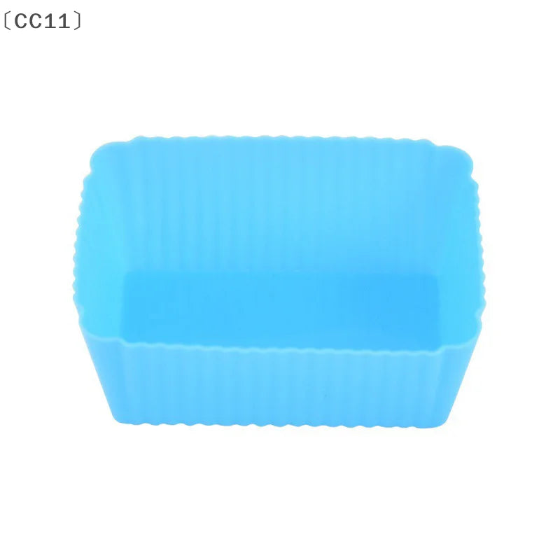 CC115 Silicone Cake Mold Rectang Muffin Cupcake Baking Molds Reusable Qme