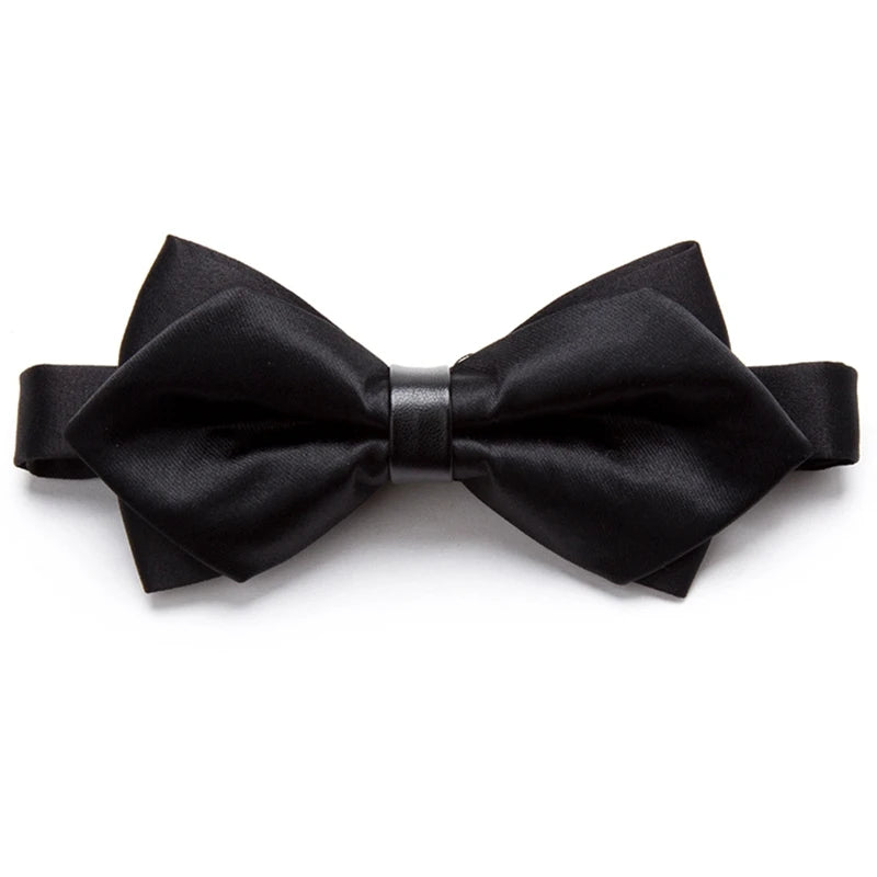 Men Ties Solid Fashion Butterfly Party Wedding Black Red Bow Tie Boys Qme