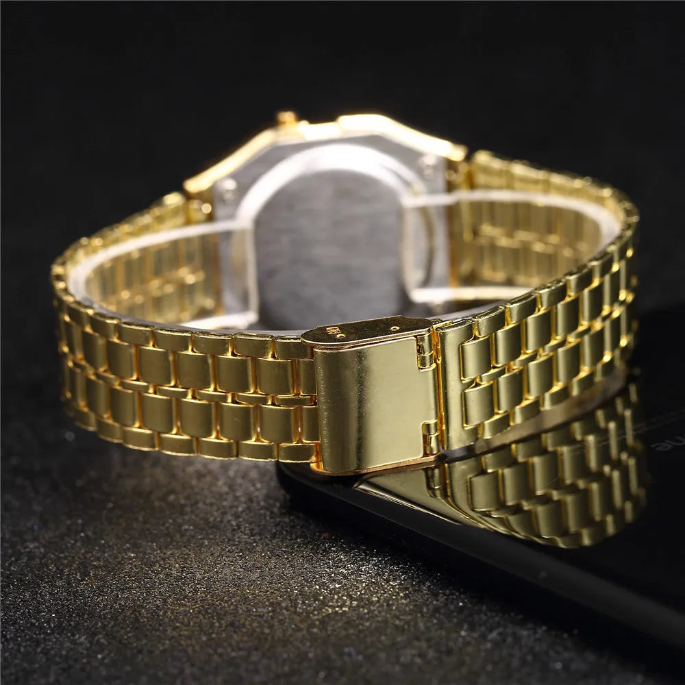 New Digital LED Watch For Men Multifunction Alarm Electronic Clock Waterproof Simple Men Women Stopwatch LED Watches Clocks Qme