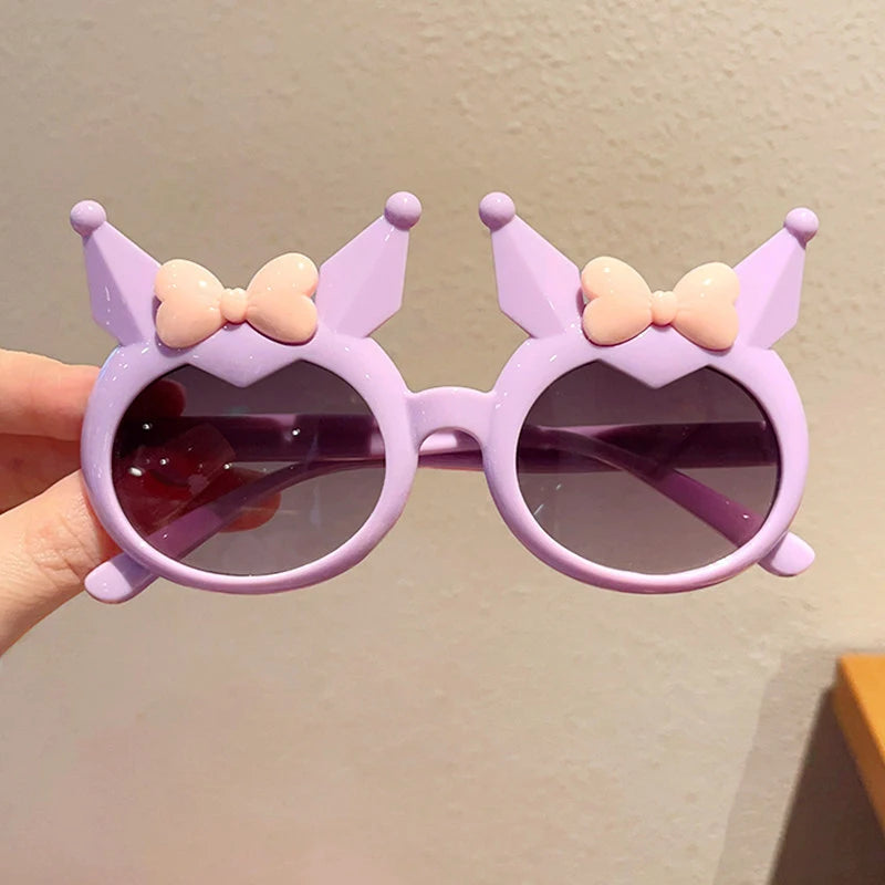 Hello Kitty Kuromi Cartoon Sunglasses Student Sunglasses for Sun Protection Polarized Sunglasses Qme