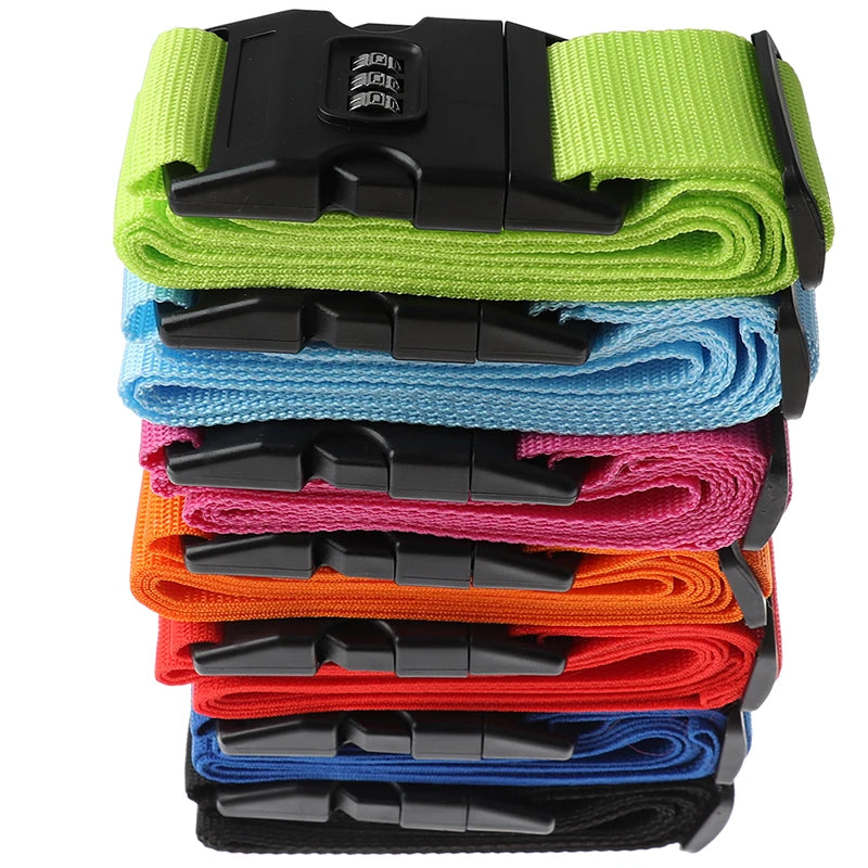 Nylon Luggage Strap Adjustable Travel Suitcase Buckle Baggage Belt Qme