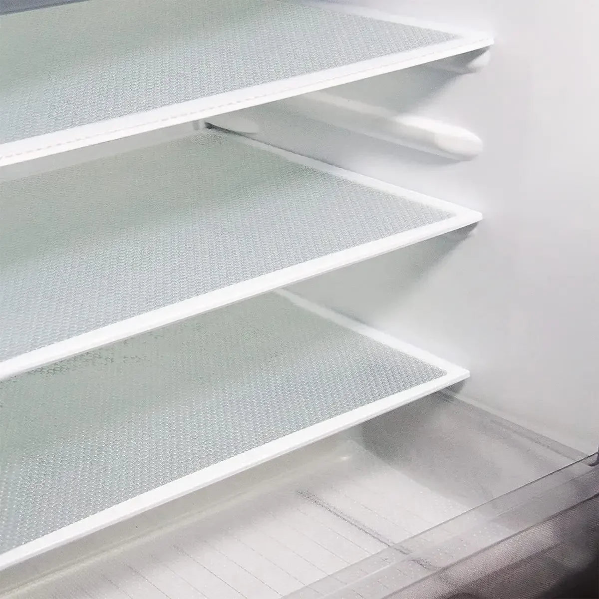 4PCS EVA Waterproof Refrigerator Liner Mat Washable Mildew Kitchen Pad Anti-oil Cabinet Drawer Placemat Heat-insulat Fridge Mat Qme White 45cm 4pcs