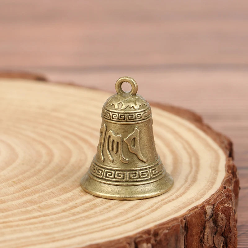 Antique Alloy Car Pendant Three Lion Bell Wind Chime Vintage Feng Qme A3