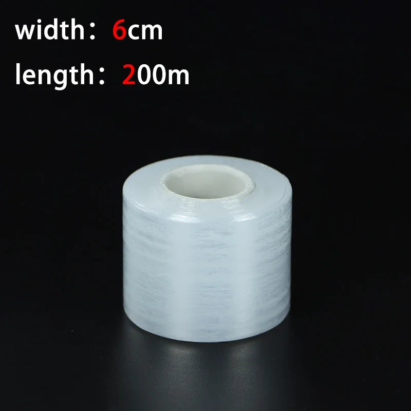 200 Meters Small Roll PE Stretch Film Sealing Film Protective Film Industrial Packaging Bottle Sealing Grafting Qme 60mm